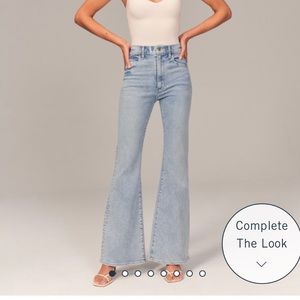 Abercrombie SIZE 33S Ultra High Rise Flare Jeans in Light - Never Worn